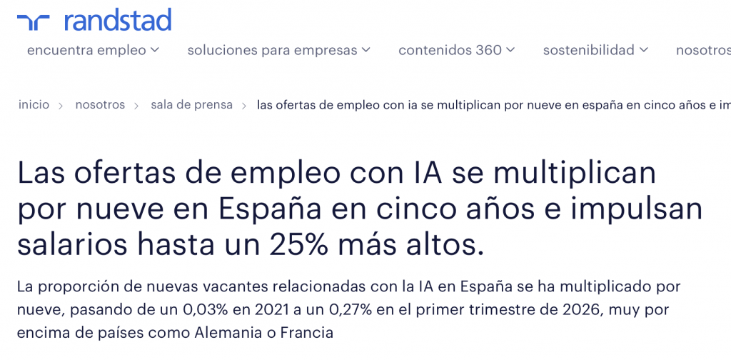 Si sabes IA, te pagan un 25% mas de sueldo