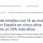 Si sabes IA, te pagan un 25% mas de sueldo